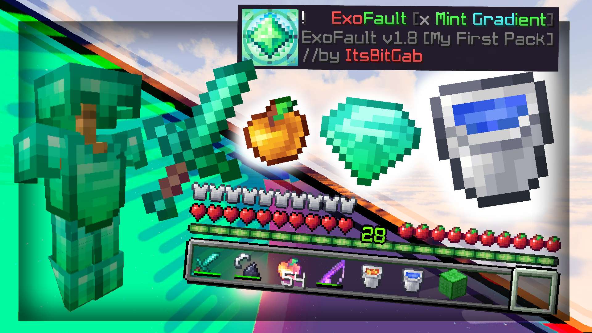 Exofault [x Mint Gradient Recolor] 16x by BitGabHere on PvPRP